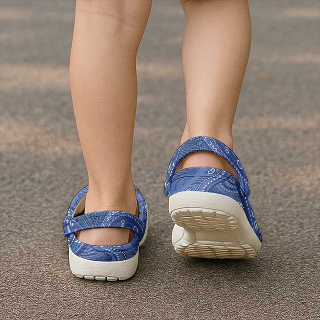 Australia Autism Awareness Clogs Shoes Aboriginal Lizard Dot Painting - Aussie Hoodie