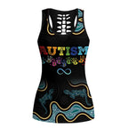 Australia Autism Awareness Hollow Tank Top 2 April Aboriginal Lizard - Aussie Hoodie