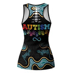 Australia Autism Awareness Hollow Tank Top 2 April Aboriginal Lizard - Aussie Hoodie