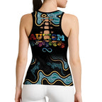 Australia Autism Awareness Hollow Tank Top 2 April Aboriginal Lizard - Aussie Hoodie