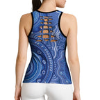 Australia Autism Awareness Hollow Tank Top Aboriginal Lizard Dot Painting - Aussie Hoodie