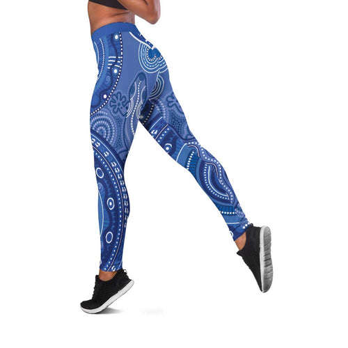 Australia Autism Awareness Leggings Aboriginal Lizard Dot Painting - Aussie Hoodie