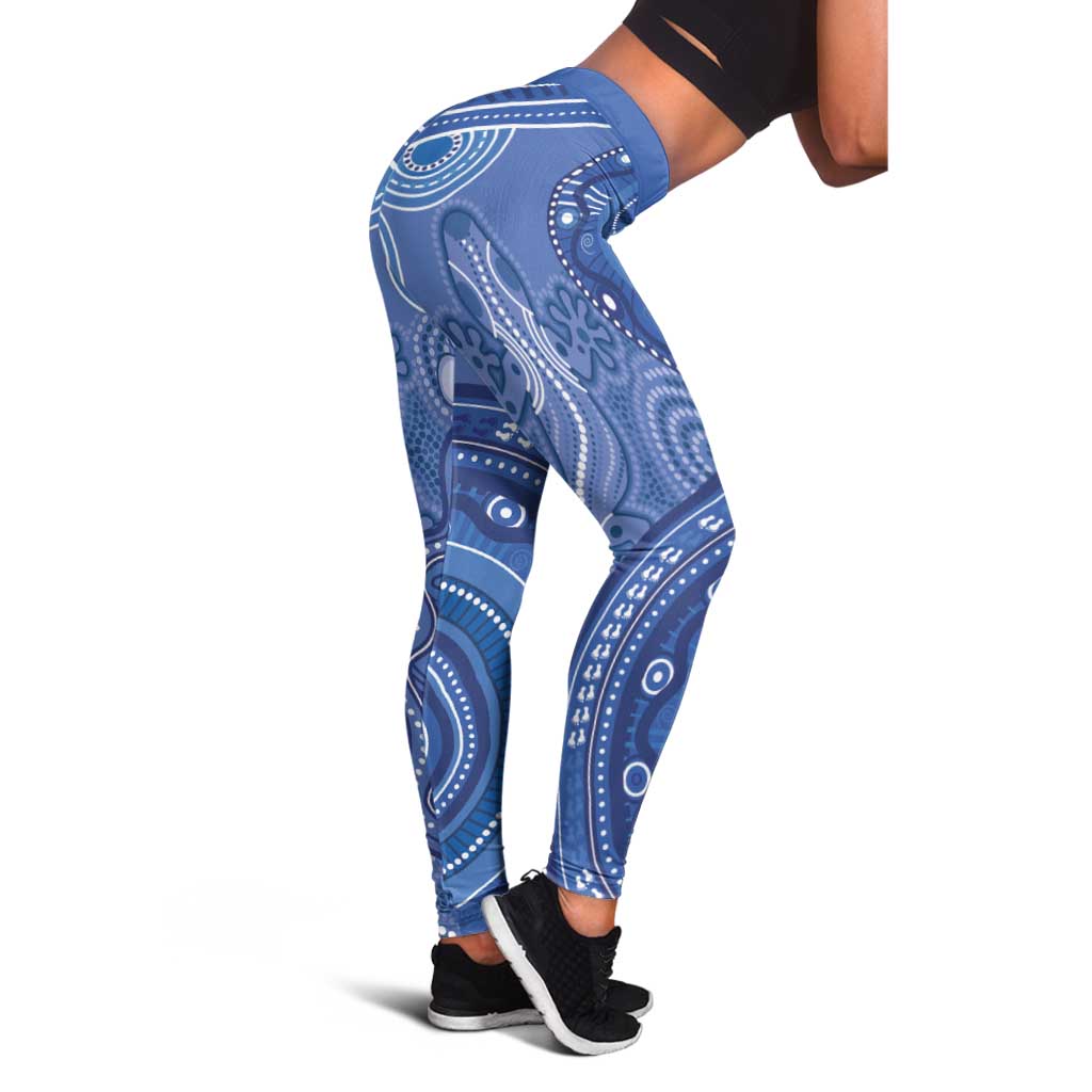 Australia Autism Awareness Leggings Aboriginal Lizard Dot Painting - Aussie Hoodie