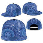 Australia Autism Awareness Snapback Cap Aboriginal Lizard Dot Painting - Aussie Hoodie