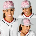 Australia Baseball Net Cap Breast Cancer Pink Ribbon - Marble Roses - Aussie Hoodie