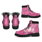 Australia Breast Cancer Awareness All Season Boots Pink Cockatoo Ribbon Aboriginal Art - Aussie Hoodie