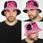 Australia Breast Cancer Awareness Bucket Hat Pink Cockatoo Fight Boxing Gloves Aboriginal Art