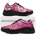 Australia Breast Cancer Awareness Chunky Sneakers Pink Cockatoo Ribbon Aboriginal Art - Aussie Hoodie