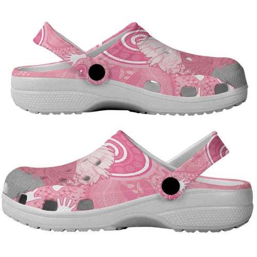 Australia Breast Cancer Awareness Clogs Shoes Galah Faith Hope Love Pink Month - Aussie Hoodie