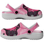 Australia Breast Cancer Awareness Clogs Shoes Pink Cockatoo Fight Boxing Gloves Aboriginal Art