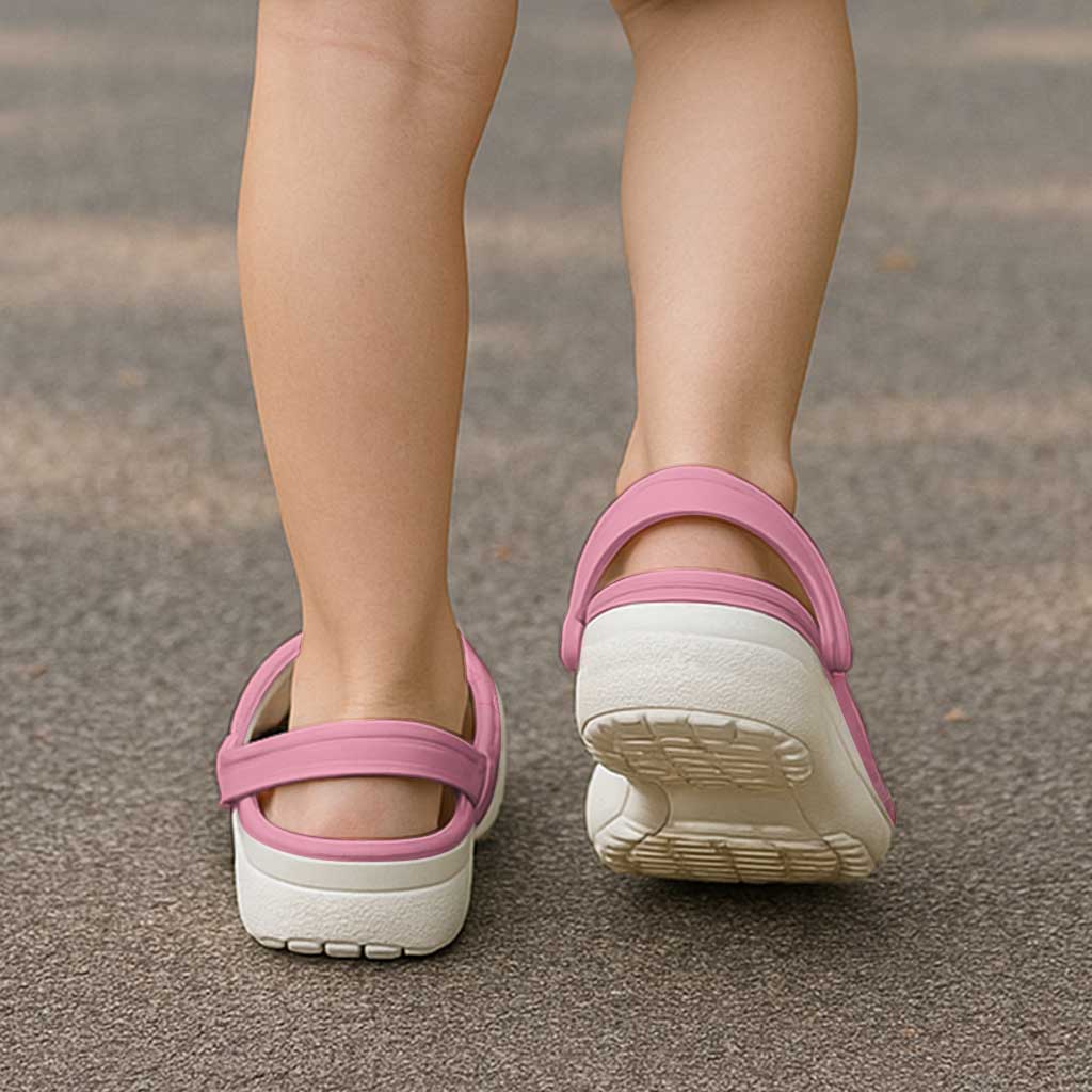 Australia Breast Cancer Awareness Clogs Shoes Pink Ribbon Butterfly Opal Pattern - Aussie Hoodie