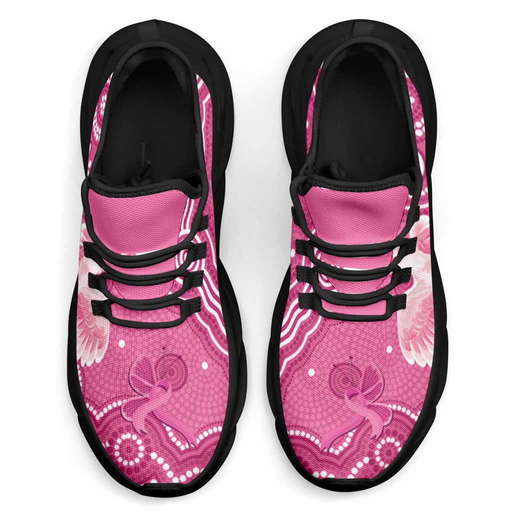 Australia Breast Cancer Awareness Clunky Sneakers Pink Cockatoo Ribbon Aboriginal Art - Aussie Hoodie