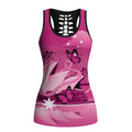 Australia Breast Cancer Awareness Hollow Tank Top Sydney Opera House Butterfly Pink Ribbon - Aussie Hoodie