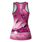 Australia Breast Cancer Awareness Hollow Tank Top Sydney Opera House Butterfly Pink Ribbon - Aussie Hoodie