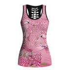 Australia Breast Cancer Awareness Hollow Tank Top Think Pink Cockatoos Ribbon - Aussie Hoodie