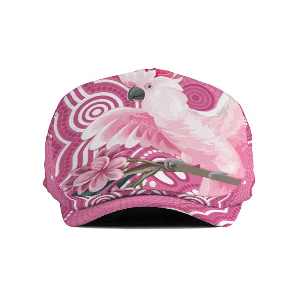 Australia Breast Cancer Awareness Jeff Hat Pink Cockatoo Ribbon Aboriginal Art - Aussie Hoodie