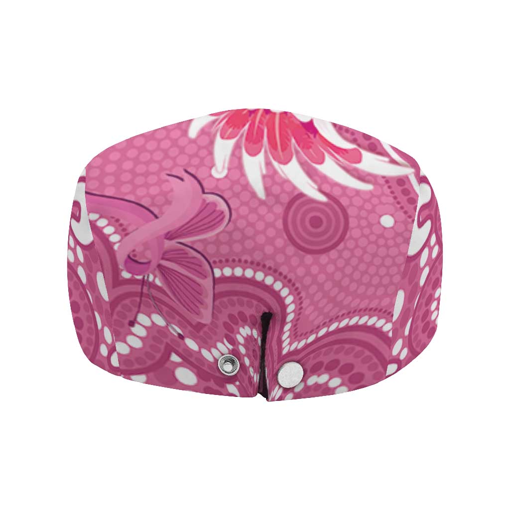 Australia Breast Cancer Awareness Jeff Hat Pink Cockatoo Ribbon Aboriginal Art - Aussie Hoodie