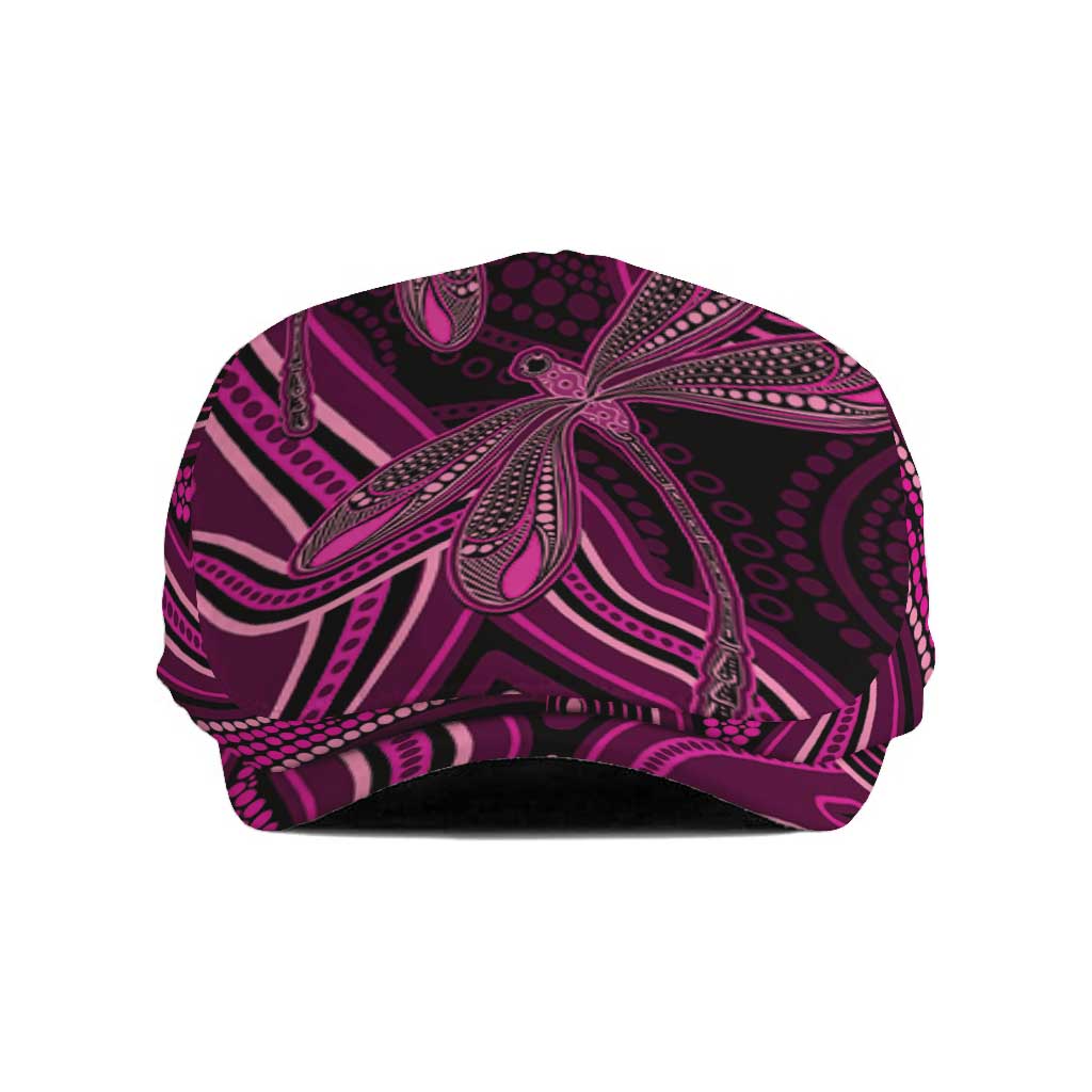 Australia Breast Cancer Awareness Jeff Hat Pink Dragonflies Aboriginal Art - Aussie Hoodie