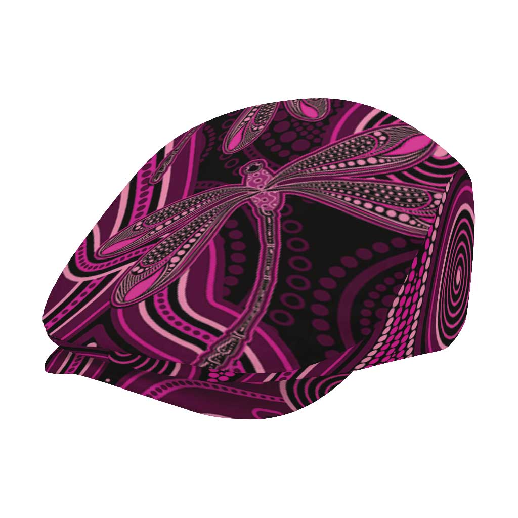 Australia Breast Cancer Awareness Jeff Hat Pink Dragonflies Aboriginal Art - Aussie Hoodie