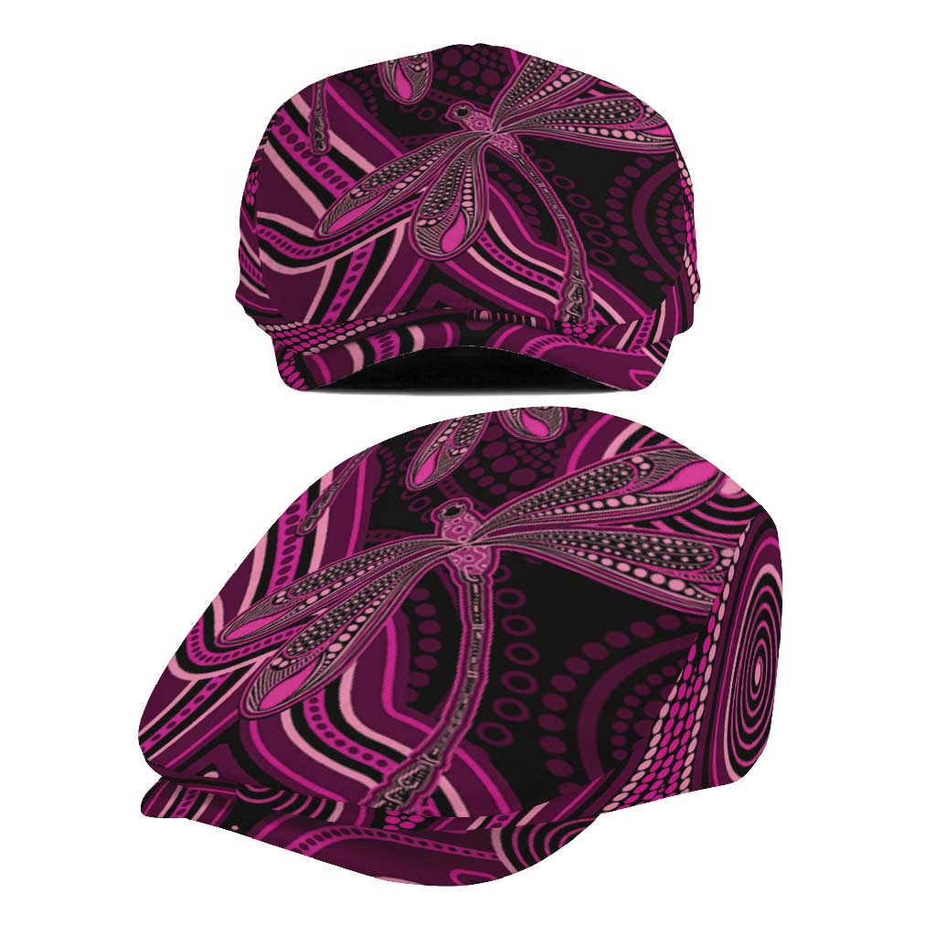 Australia Breast Cancer Awareness Jeff Hat Pink Dragonflies Aboriginal Art - Aussie Hoodie