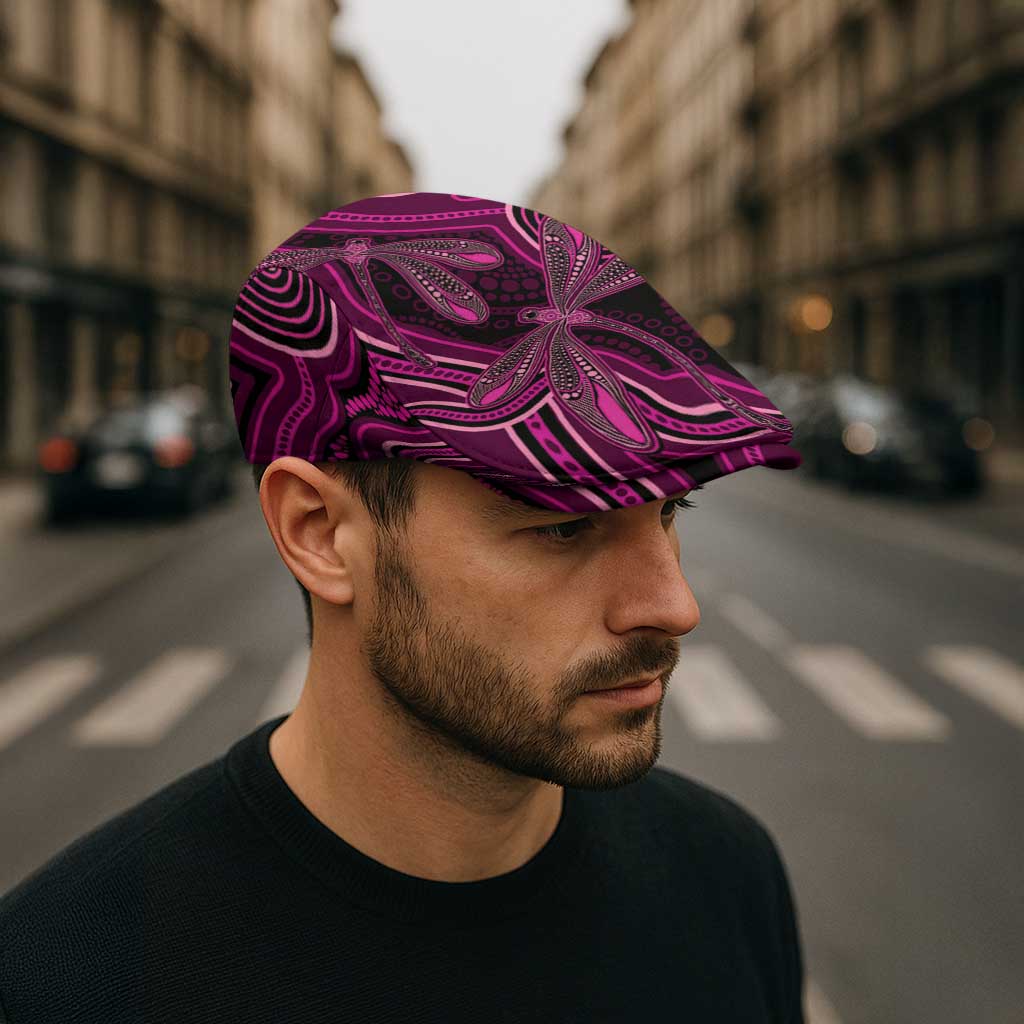 Australia Breast Cancer Awareness Jeff Hat Pink Dragonflies Aboriginal Art - Aussie Hoodie