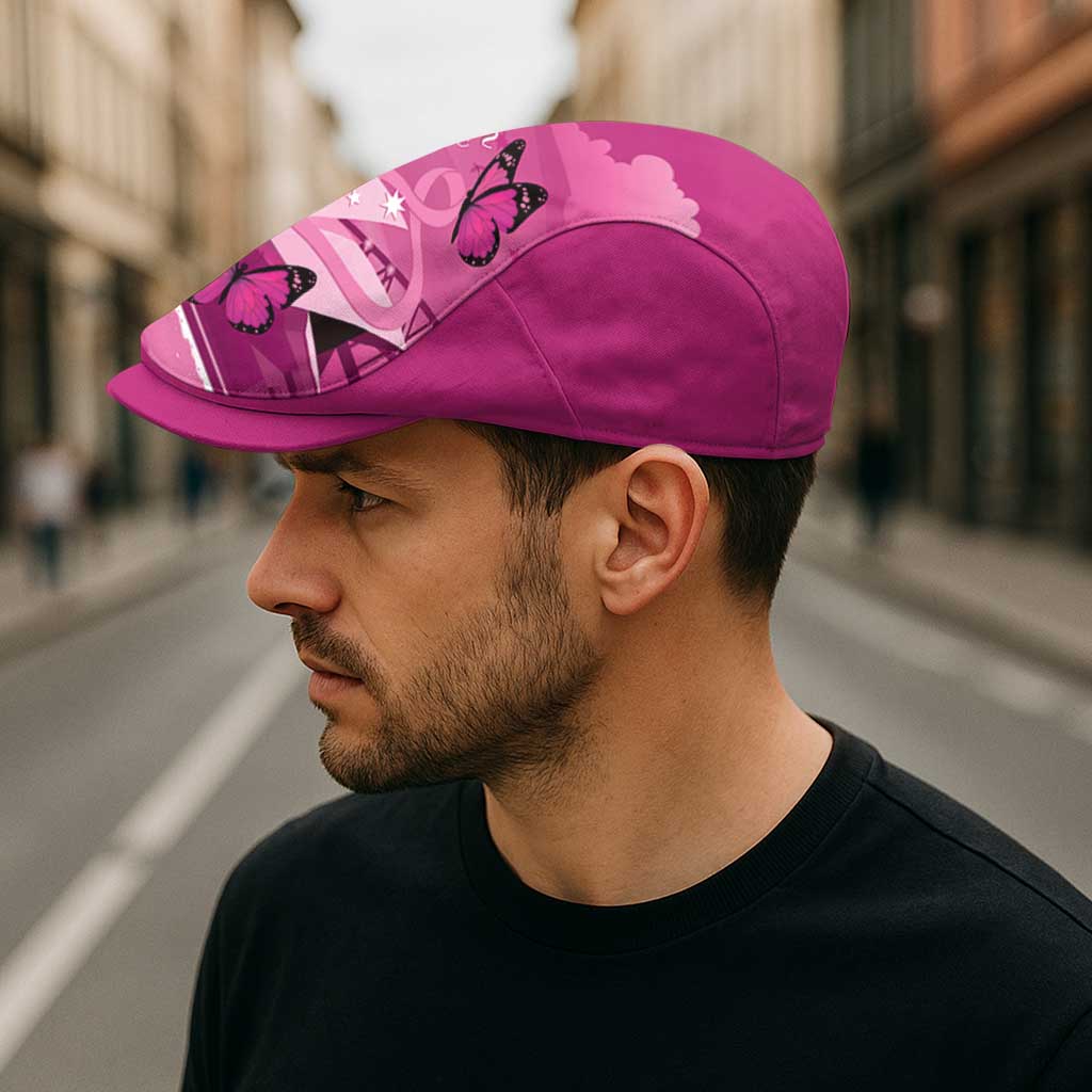 Australia Breast Cancer Awareness Jeff Hat Sydney Opera House Butterfly Pink Ribbon - Aussie Hoodie