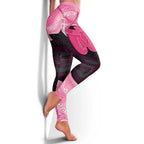 Australia Breast Cancer Awareness Leggings Pink Cockatoo Fight Boxing Gloves Aboriginal Art