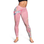 Australia Breast Cancer Awareness Leggings Pink Galah with Eucalyptus Flowers - Aussie Hoodie