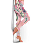 Australia Breast Cancer Awareness Leggings Pink Galah with Eucalyptus Flowers - Aussie Hoodie