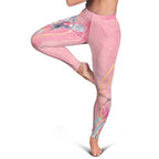Australia Breast Cancer Awareness Leggings Pink Galah with Eucalyptus Flowers - Aussie Hoodie