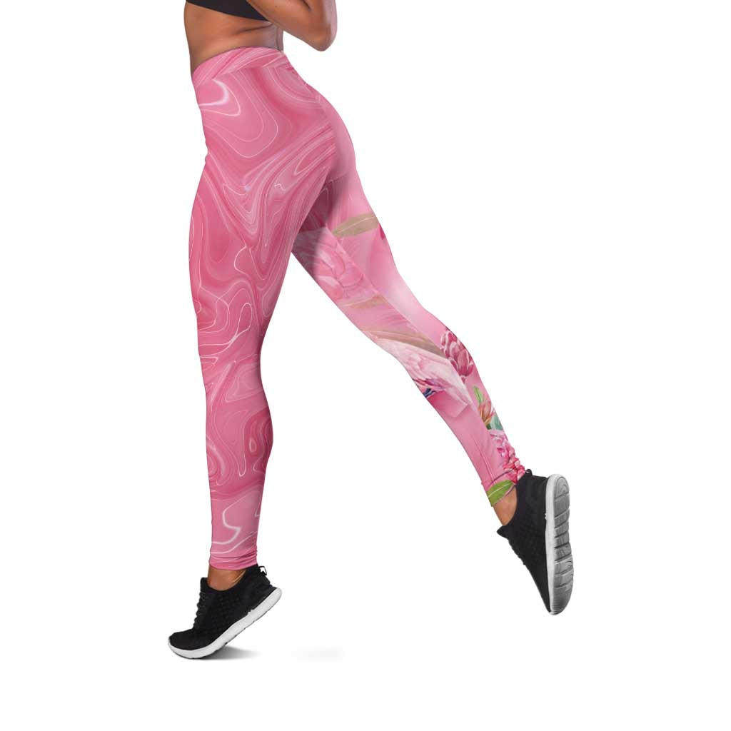 Australia Breast Cancer Awareness Leggings Think Pink Cockatoos Ribbon - Aussie Hoodie
