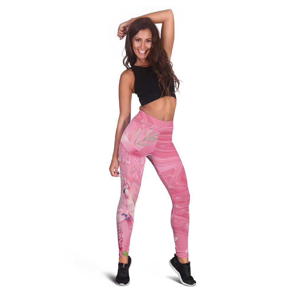 Australia Breast Cancer Awareness Leggings Think Pink Cockatoos Ribbon - Aussie Hoodie