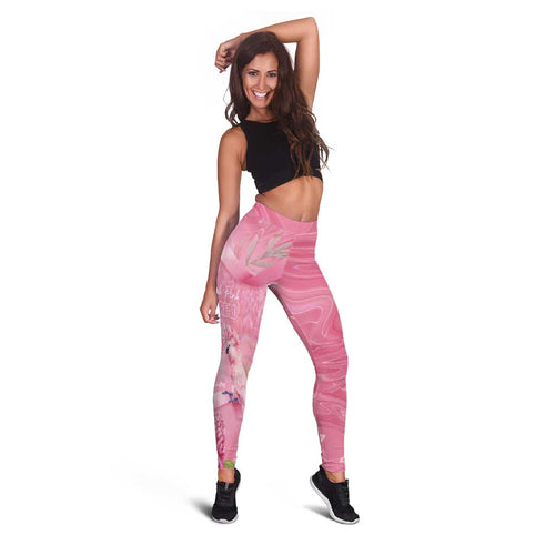 Australia Breast Cancer Awareness Leggings Think Pink Cockatoos Ribbon - Aussie Hoodie
