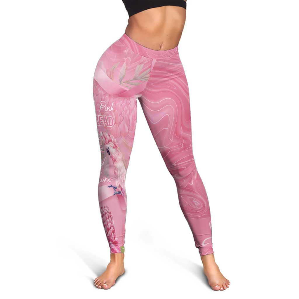 Australia Breast Cancer Awareness Leggings Think Pink Cockatoos Ribbon - Aussie Hoodie