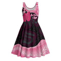 Australia Breast Cancer Awareness Midi Dress Pink Cockatoo Fight Boxing Gloves Aboriginal Art