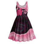 Australia Breast Cancer Awareness Midi Dress Pink Cockatoo Fight Boxing Gloves Aboriginal Art