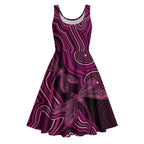 Australia Breast Cancer Awareness Midi Dress Pink Dragonflies Aboriginal Art - Aussie Hoodie