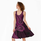 Australia Breast Cancer Awareness Midi Dress Pink Dragonflies Aboriginal Art - Aussie Hoodie