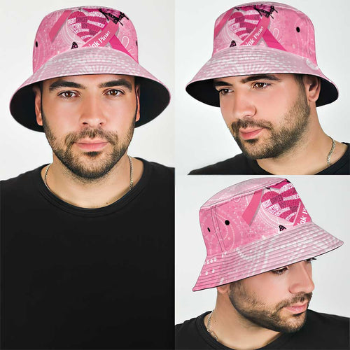 Australia Breast Cancer Awareness Month Bucket Hat Pink Ribbon Mix Butterflies - Aussie Hoodie