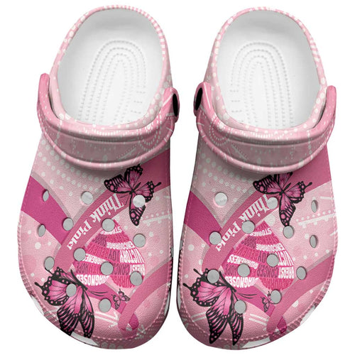 Australia Breast Cancer Awareness Month Clogs Shoes Pink Ribbon Mix Butterflies - Aussie Hoodie