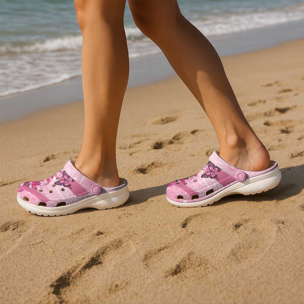Australia Breast Cancer Awareness Month Clogs Shoes Pink Ribbon Mix Butterflies - Aussie Hoodie