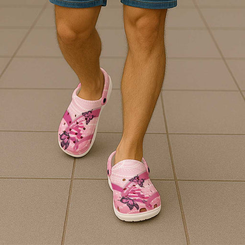 Australia Breast Cancer Awareness Month Clogs Shoes Pink Ribbon Mix Butterflies - Aussie Hoodie