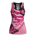 Australia Breast Cancer Awareness Month Hollow Tank Top Pink Ribbon Mix Butterflies - Aussie Hoodie