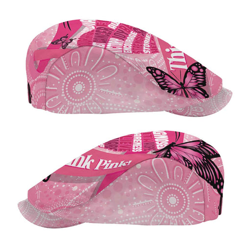Australia Breast Cancer Awareness Month Jeff Hat Pink Ribbon Mix Butterflies - Aussie Hoodie