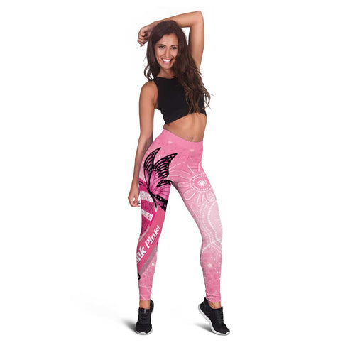 Australia Breast Cancer Awareness Month Leggings Pink Ribbon Mix Butterflies - Aussie Hoodie