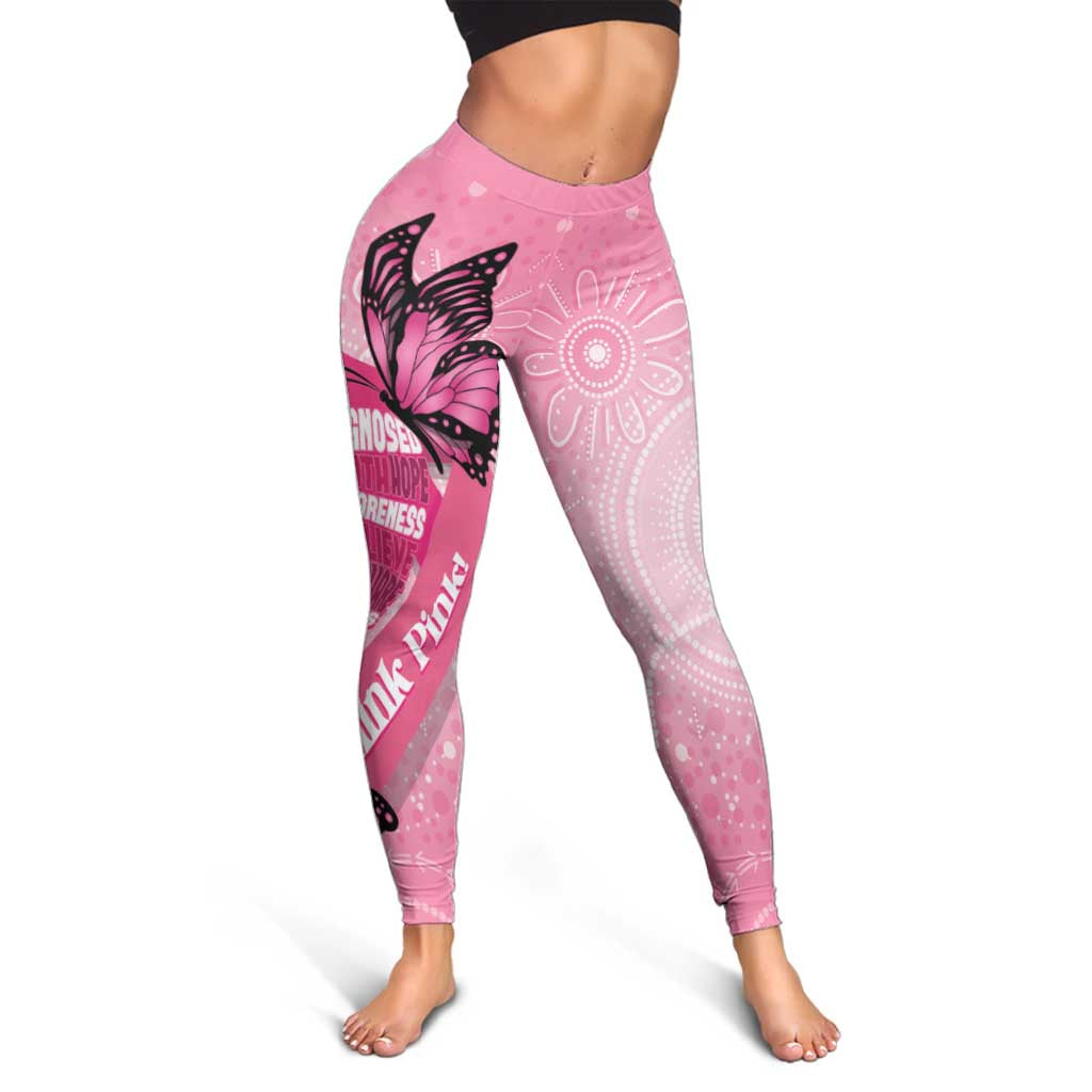 Australia Breast Cancer Awareness Month Leggings Pink Ribbon Mix Butterflies - Aussie Hoodie