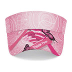 Australia Breast Cancer Awareness Month Sun Visor Cap Pink Ribbon Mix Butterflies