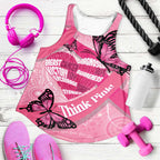 Australia Breast Cancer Awareness Month Women Racerback Tank Pink Ribbon Mix Butterflies - Aussie Hoodie