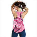 Australia Breast Cancer Awareness Month Women Racerback Tank Pink Ribbon Mix Butterflies - Aussie Hoodie