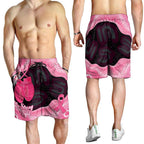 Australia Breast Cancer Awareness Shorts for Men Pink Cockatoo Fight Boxing Gloves Aboriginal Art